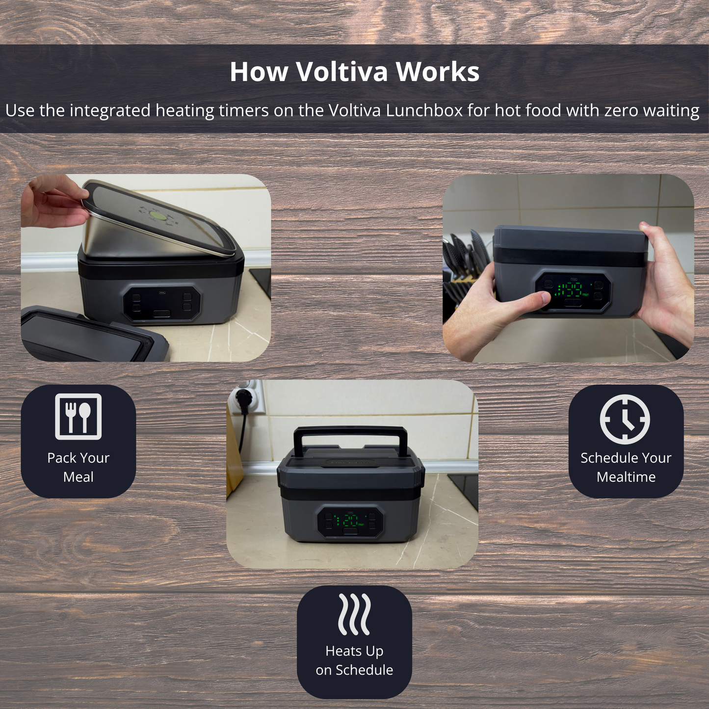 Voltiva Smart Cordless Self-Heating Lunchbox